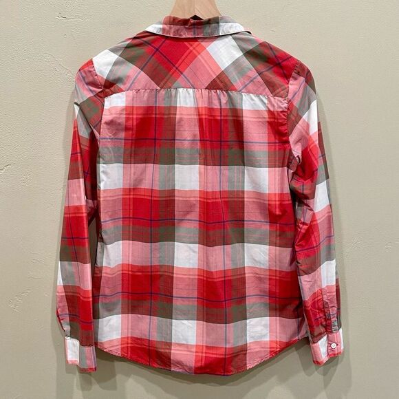Eddie Bauer Pink Flannel Plaid Shirt - Size: Small - Picture 2 of 10